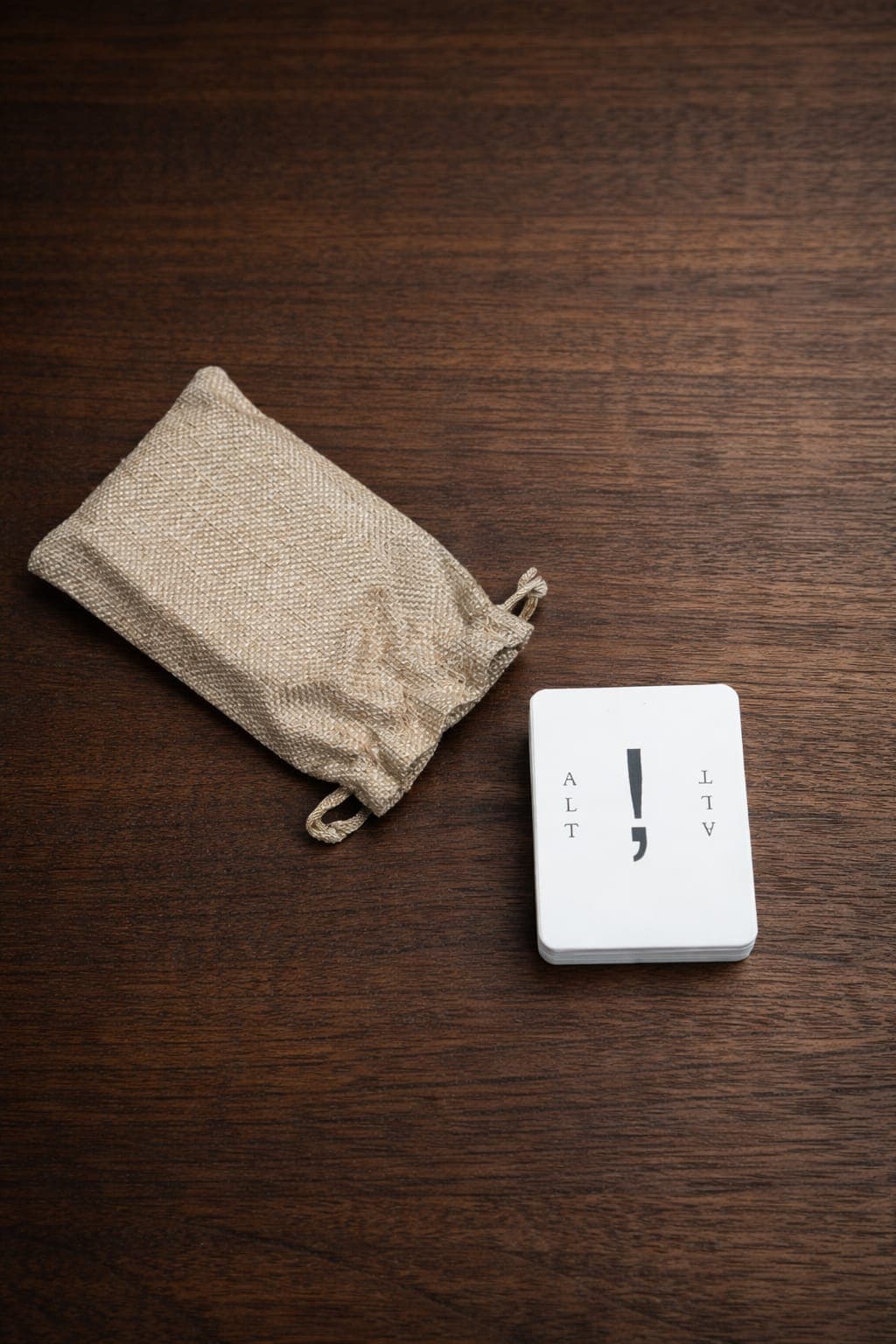 ALT card deck with linen bag